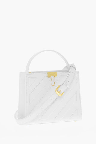 Leather CROSS Tote Bag with Golden Details