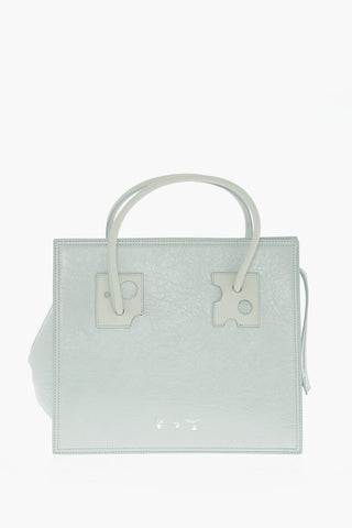 Solid Color Leather Tote Bag