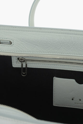 Solid Color Leather Tote Bag