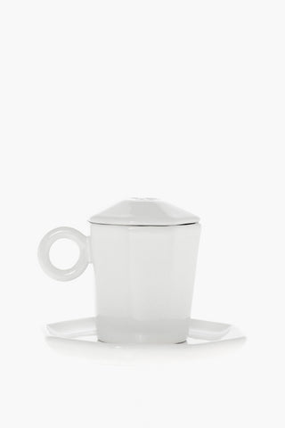 KITCHENWARE Tazzina da Caffe in Ceramica con Piattino
