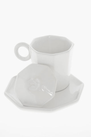 KITCHENWARE Tazzina da Caffe in Ceramica con Piattino