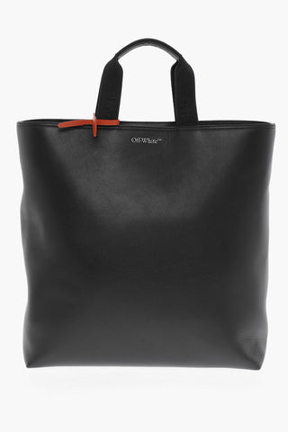 Leather HARD CORE Tote Bag with Removable Shoulder Strap