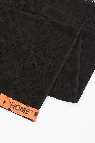 HOME Terry Cotton Towel Set with All Over Logo Embroidery