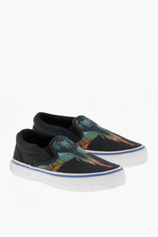 Canvas Slip On Sneakers with Iconic Print
