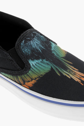 Canvas Slip On Sneakers with Iconic Print