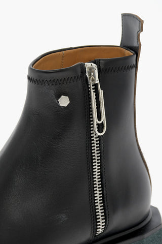 Leather Ankle-Boots with Sponge Effect Sole