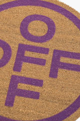 HOME Coconut Fiber Round Doormat with Contrasting Logo