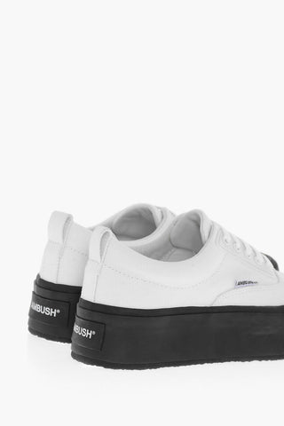 Canvas Low Top Sneakers with Contrasting Sole