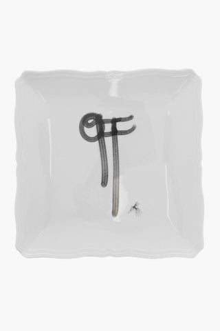 GINORI Ceramic TRAYWHITE Squared Plate