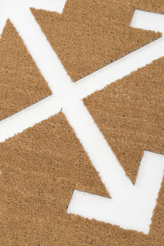 HOME Solid Color Doormat with Carved Arrow Motif