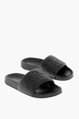 Solid-Color Leather Slides