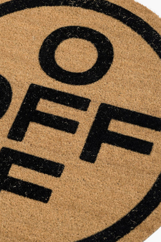 HOME Coconut Fiber Round Doormat with Contrasting Logo