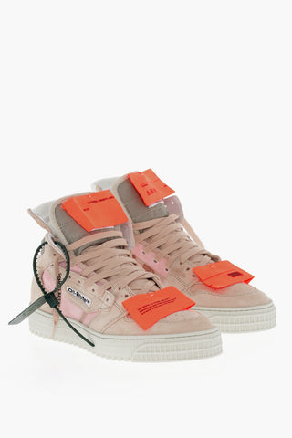 Suede and Fabric 3.0 OFF COURT High-Top Sneakers with Contrasting Details