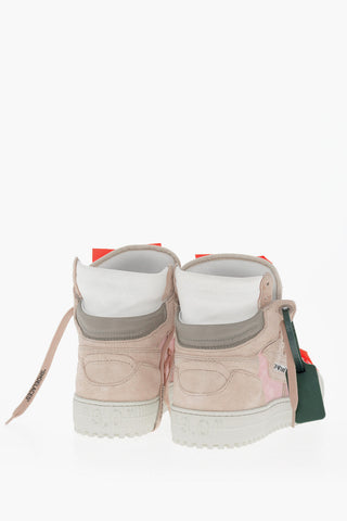 Suede and Fabric 3.0 OFF COURT High-Top Sneakers with Contrasting Details