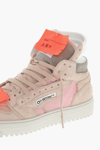 Suede and Fabric 3.0 OFF COURT High-Top Sneakers with Contrasting Details