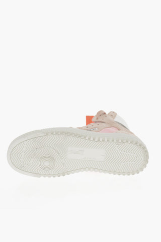 Suede and Fabric 3.0 OFF COURT High-Top Sneakers with Contrasting Details