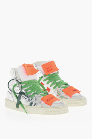 Metallic Leather and Fabric 3.0 OFF COURT SPECIAL MIRROR High-Top Sneakers