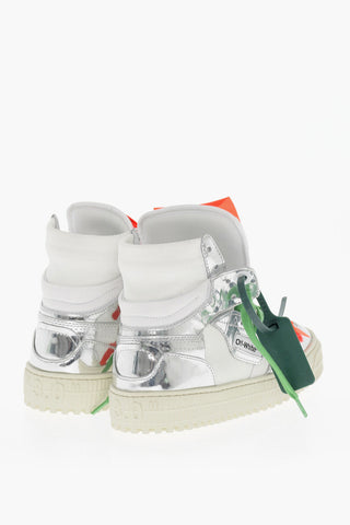 Metallic Leather and Fabric 3.0 OFF COURT SPECIAL MIRROR High-Top Sneakers