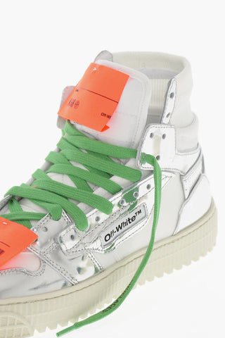 Metallic Leather and Fabric 3.0 OFF COURT SPECIAL MIRROR High-Top Sneakers