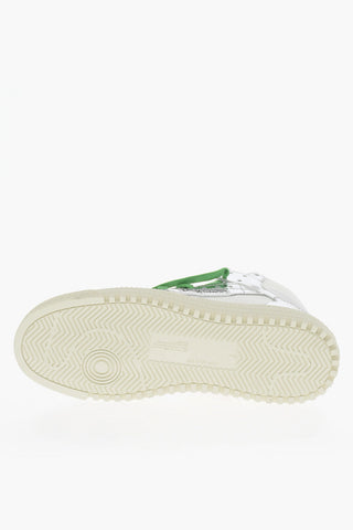 Metallic Leather and Fabric 3.0 OFF COURT SPECIAL MIRROR High-Top Sneakers