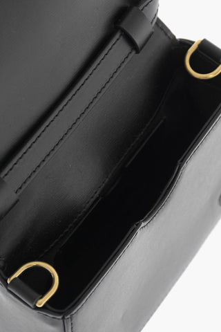 Leather SKELETON BINDER Shoulder Bag with Golden Detail