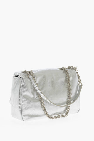 Metallic Leather JITNEY Crossbody Bag