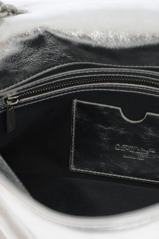 Metallic Leather JITNEY Crossbody Bag