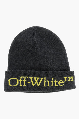 Embroidered Logo Cashmere Blend Beanie