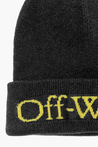 Embroidered Logo Cashmere Blend Beanie