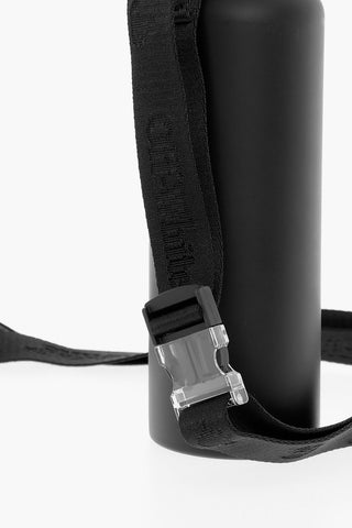 Steel Water Bottle with Logo Strap