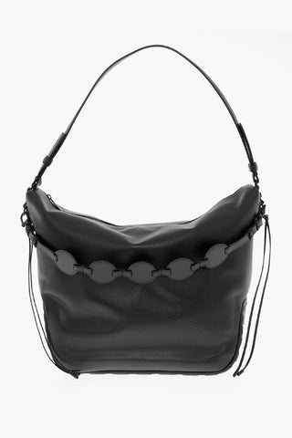 Solid Color Leather BIKER TIRE Weekend Bag