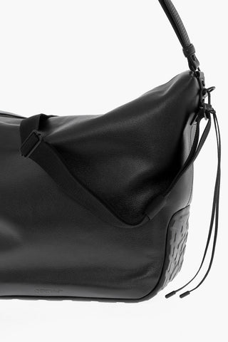 Solid Color Leather BIKER TIRE Weekend Bag