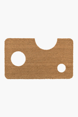 HOME Coconut Fiber METEOR Doormat with Cut-Out Details