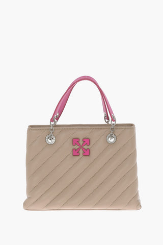 Quilted Leather JACKHAMMER Tote Bag with Contrasting Details