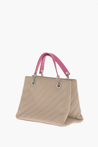 Quilted Leather JACKHAMMER Tote Bag with Contrasting Details