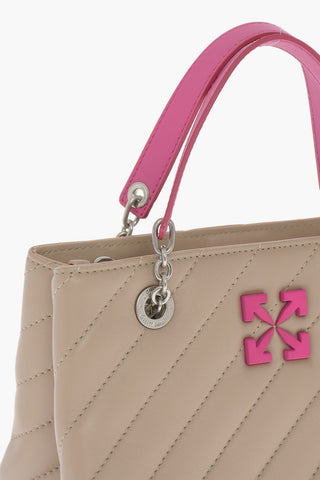 Quilted Leather JACKHAMMER Tote Bag with Contrasting Details