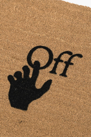 HOME Coconut Fiber Doormat with Contrasting Hand Logo Detail