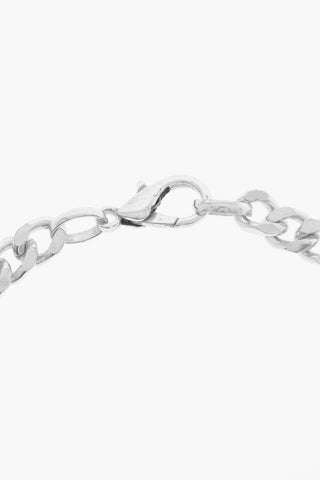 Silver-Tone Effect Chain Necklace with Pendant