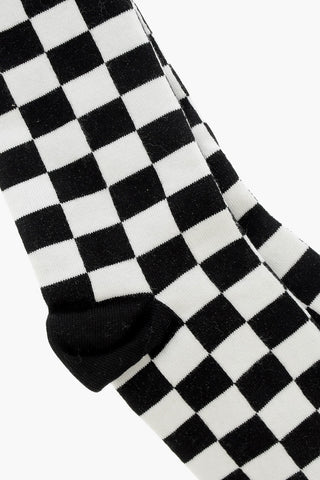 Cotton-Blend Mid Socks HAND OF CHECK