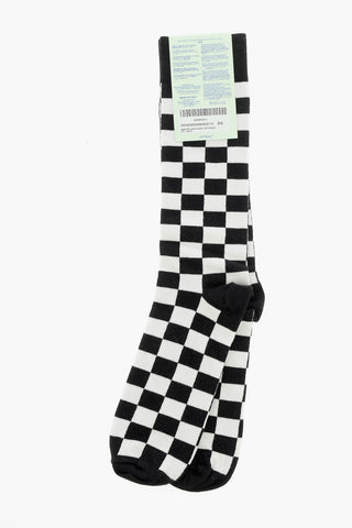 Cotton-Blend Mid Socks HAND OF CHECK