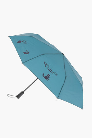 Solid Color Umbrella with Contrasting Logo