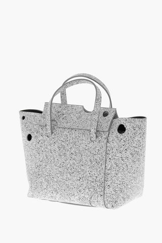 Marble Effect Leather BURROW Tote Bag