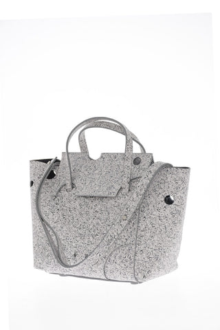 Marble Effect Leather BURROW Tote Bag