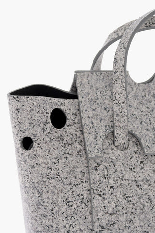 Marble Effect Leather BURROW Tote Bag