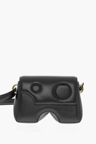 Leather BURROW Crossbody Bag with Cut-Out Details