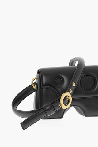 Leather BURROW Crossbody Bag with Cut-Out Details