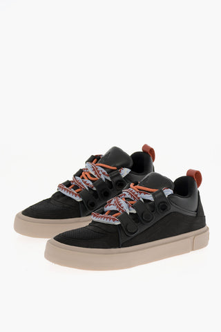 Sneakers Basse TICINELLA in Pelle e Tessuto con Maxi Lacci