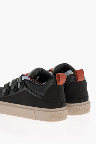 Sneakers Basse TICINELLA in Pelle e Tessuto con Maxi Lacci