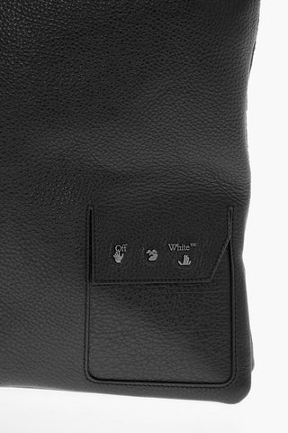 Textured Leather Tote Bag with Removable Shoulder Strap