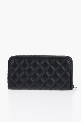 REBEL BLACKY Quilted Faux Leather FLEUR Wallet with Studs